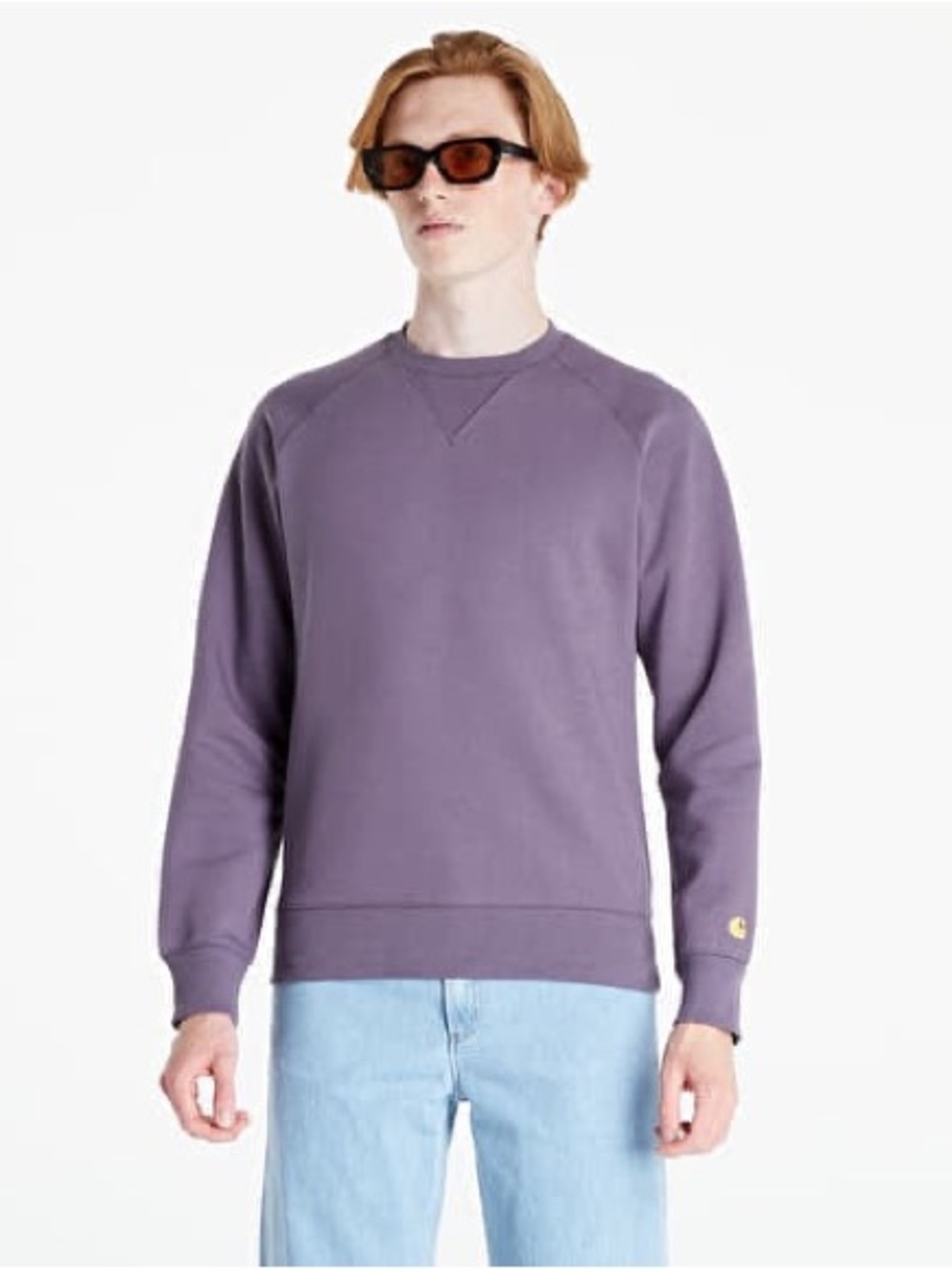 Carhartt WIP Crewneck Sweatshirt Purple/Lilac Size L Heavyweight ptp23 - Picture 2 of 9